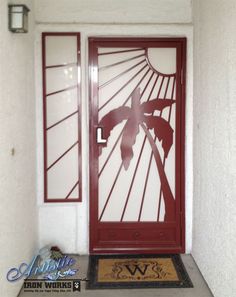 Security Storm Doors, Wrought Iron Security Doors, Window Guards, Window Guard, Metal Gates Design, Iron Security Doors, Modern Stair Railing, Security Screen Door, Steel Security Doors