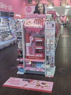 RIMMEL GLASSY GLOSS GONDOLA END Cosmetic Shelf, Shelf Talkers, Visual Merchandiser, Retail Displays, Beauty Pop