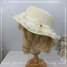 Attention: This price is for a hat only, others are not included.   	 		 			Size 			S 			M 		 		 			Head Circumference 			54-56 			56-58 Cute Beige Wide Brim Hat, Adjustable Summer Bonnet Cap, Adjustable Cream Top Hat For Summer, Cream Brimmed Mini Hat With Adjustable Fit, Adjustable Beige Costume Hats And Headpieces For Summer, Whimsical Short Brim Vacation Hats, Beige Summer Hat Costume Headpiece, Cream Brimmed Top Hat For Summer, White Fedora Costume Hat For Summer