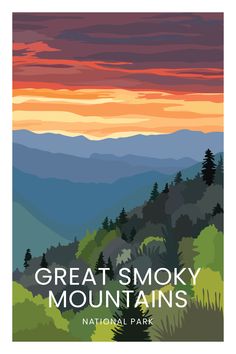 the great smoky mountains national park poster