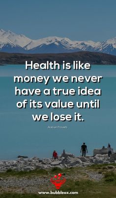 "Health is like money we never have a true idea of its value until we lose it." -Arabian Proverb   bubbleox.com/  #health #healthcare #wellness #healthylifestyle #HealthyFood #HealthyLiving #healthandwellness #healthandfitness #HealthForAll #healthtips #healthychoices #HealthisWealth #awareness Gym Marketing, Quotes Wellness, Herbalife Business, Natures Bounty, Business Books Worth Reading, Invest In Your Health, Health Is Wealth Quotes, Wealth Quotes