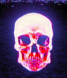 an image of a skull in the dark