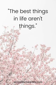 the best things in life aren't things