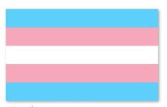 a pink and blue flag with white stripes