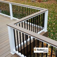 the railings on this deck are painted white