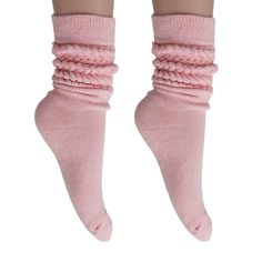 AWS/American Made 2 Pairs Extra Long Cotton Slouch Socks Slouch Socks for Women Extra Heavy and Long. Step into a world of nostalgic comfort with our Retro Ribbed Slouch Socks for Women from AWS/American Made. Our Slouch Socks Crafted with a blend of Cotton premium material, these socks offer a cozy and stylish addition to your wardrobe. Inspired by the iconic fashion of the '80s and '90s, these slouch socks feature a classic ribbed design that adds texture and charm to any outfit. Whether you'r Comfortable Soft Pink Socks, Super Soft Pink Socks, Comfortable Super Soft Pink Socks, Super Soft Comfortable Pink Socks, Soft Pink Socks For Winter, Comfortable Stretch Pink Knee-high Socks, Pink Stretch Knee-high Socks, Pink Casual Socks For Winter, Pink Casual Knee-high Socks