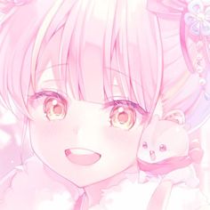 Dessert Anime, Soft Pfp, Cute Emotes, Pink Anime, Pink Icons, Make Friends, Kawaii Art, Cute Anime Pics, Kawaii Girl