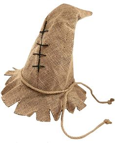 a hat made out of burlock and string