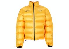 Check out the Nike x Drake NOCTA Puffer Jacket Yellow available on @StockX Nike Puffer Jacket For Winter Streetwear, Nike Winter Puffer Jacket For Streetwear, Nike Puffer Outerwear For Streetwear, Nocta Puffer Jacket, Nike Tracksuits, Yellow Puffer Jacket, Drake Clothing, X Drake, Nike Street