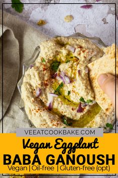 vegan eggplant baba ganoush is an easy and delicious vegetarian appetizer