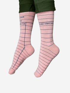 Current socks past due? Product Details Unisex 75% cotton, 20% polyester, 5% spandex Color: pink Size & Fit Small: Shoe Sizes: 5.5-9/Sock: 9-11 Large: Shoe Sizes: 8.5-12/Sock: 10-13 Each purchase helps to fund literacy programs and book donations to communities in need. Book Character Day, Book Socks, Kids Library, Literacy Programs, Donate Books, Comfy Socks, Card Pouch, Pink Socks, Great Teacher Gifts