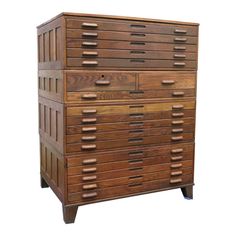 an old wooden dresser with many drawers