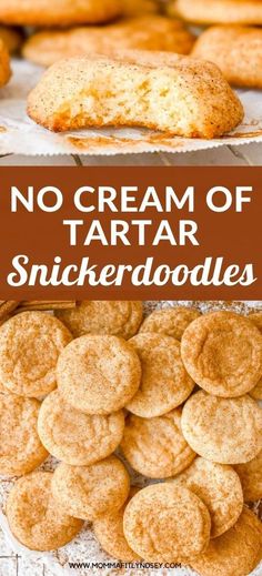 inside of snickerdoodle and pile of no cream of tartar snickerdoodles Snickerdoodle Recipe No Cream Of Tartar, Cream Of Tartar Recipe, Cookie Recipes Without Eggs, Gluten Free Snickerdoodle Cookies, Easy Snickerdoodle Recipe, Easy Snickerdoodles, Soft Snickerdoodle Cookies, Best Snickerdoodle Cookies