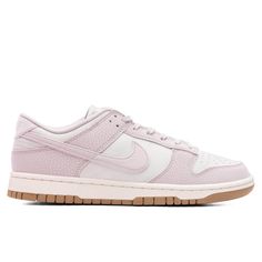 Taking on a leather upper, the Nike Dunk Low introduces a new iteration. The silhouette features perforations at the toe box, mid-panel, and collar. Air cushioning resides at the heel, while the Nike branding is embroidered at the heel. The tongue tag features branding, while the rubber outsole underneath solidifies the remainder of the design. DUE TO THE LIMITED NATURE OF THIS PRODUCT, ALL SALES ARE FINAL. THIS ITEM IS NOT ELIGIBLE FOR DISCOUNTS OR SPECIAL PROMOTIONS. Leather upper Leather over Wmns Dunk Low, Wishlist 2024, Pink Teddy Bear, Shoe Wishlist, Pink Teddy, Cute Nike Shoes, Cute Nike, Nike Brand, Cute Nikes