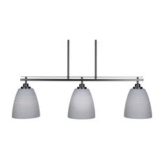 three light kitchen island fixture with white glass shades