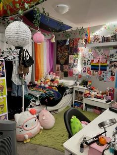 a room filled with lots of toys and decorations