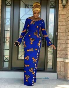 Ankara Maxi Dress, African Party Dresses, Ankara Clothing, Long African Dresses, Ankara Dress Styles, African Prom Dresses, African Dresses Modern, Ankara Gown Styles, African Wear Dresses