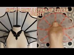 a mannequin's torso is shown with the words how to make a stand - up collar