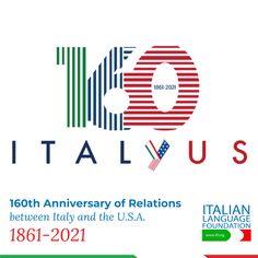 the 10th anniversary of relationss between italy and the u s a logo is shown