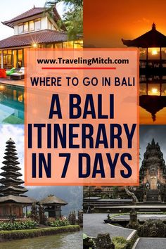 bali itinerary in 7 days where to go in bali and where to stay