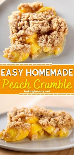 Never take this easy peach crumble pie recipe for granted on your list of summer desserts! This fresh peach crumble recipe is bursting with sweet and juicy peaches with a mile-high crumb topping. With only one bowl and 7 common ingredients, you're set! Fresh Peach Crumble, Peach Pie Recipes Easy, Peach Crumble Recipe, Peach Crumble Bars, Peach Desserts Easy, Peach Crumble Pie, Easy Peach Pie, Fresh Peach Recipes, Peach Crisp Recipe