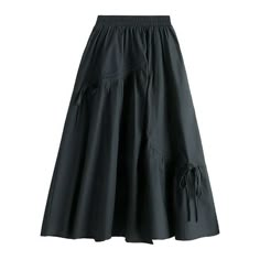 Women's Solid Color Casual Slimming Irregular Lacing Medium Length Large Swing A Line Skirt Skirt Features: 5. High- : Made from premium fabric, this skirt is comfortable, durable, and easy to care for. 1. Flattering Fit: This skirt is designed to enhance body silhouette and create a slimming effect. 2. Versatile Style: Perfect for casual outings or dressier occasions, this skirt is a versatile addition to any wardrobe. 3. Irregular Hem Design: The unique irregular hem a trendy and playful to th Flowy Skirt Knee Length, Png Skirts, Tennis Skirt Black, Body Silhouette, Preppy Skirt, Rhinestone Skirt, Casual Dressy, Animal Print Skirt, Table Skirt