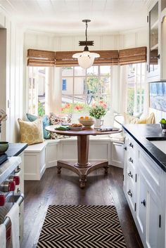 an image of a window seat in a kitchen