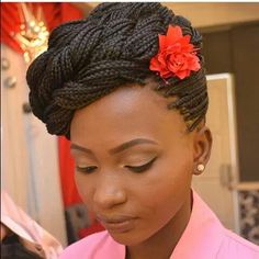 I Love it, so neat. Crochet Hairstyles, Natural Hair Transitioning, Braided Hairstyles Updo, Braided Hairstyles For Wedding, Braided Updo, Black Natural Hairstyles, Crazy Hair, Crochet Hair Styles, Afro Hairstyles