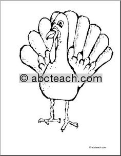 a black and white turkey coloring page