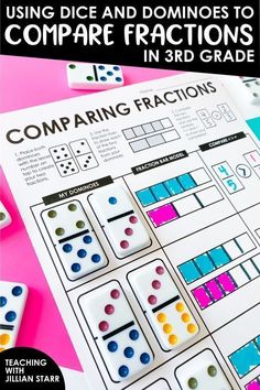 Using Dice and Dominoes to Compare Fractions in 3rd Grade Representing Fractions 3rd Grade, Year 3 Fractions, Grade 4 Fractions Activities, Name Fraction Activity, Diy Fraction Manipulatives, Learning Fractions 3rd Grade, Year 5 Fractions, How To Teach Fractions 3rd Grade, Grade 5 Fractions Activities