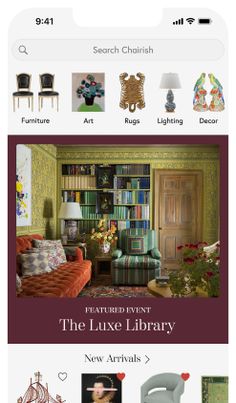 an image of the homepage for luxury furniture and interior decorating company, the luke library