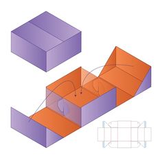 an open cardboard box with two sections cut out