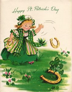 Vintage Holiday Cards, Erin Go Bragh, St Paddy