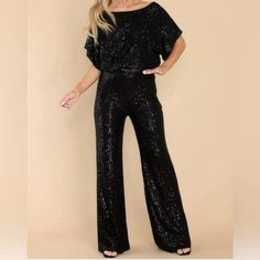 Aakaa Sequin Long Pants Wide Leg Pull On Black S Style #Ra91128h New With Tags! Measurements (Approximate): Waist: 11.5 Front Rise: 11.5 Inseam: 32 Comes From A Smoke Free Home. Feel Free To Ask Any Questions You May Have. Thanks For Looking! Size: Womens S Condition: New With Tags Casual Wide Leg Jumpsuits And Rompers For Party, Casual Wide-leg Jumpsuits And Rompers For Party, Casual Full-length Jumpsuits And Rompers For Party, Casual Full-length Jumpsuit For Party, High Waist Stretch Pantsuit For Party, Summer Party Pantsuit With High-waisted Pants, Stretch High Waist Pantsuit For Party, Stretch High-waist Pantsuit For Party, Black Pantsuit For Night Out In Spring