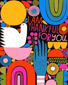 a poster that says i am grateful for you