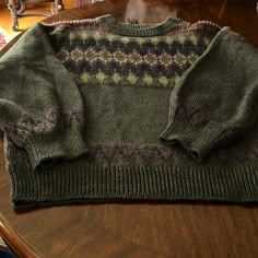 This Sweater Is Perfect For Christmas Presents. Beautifully Coordinated Colors Any Man Would Like To Have. Approx Chest Flat 26”, Length 25” Adventurecore Clothes, Funky Sweaters, Todd Anderson, Pinterest People, Mens Cable Knit Sweater, Silly Clothes, Clothing Closet, Fila Jacket, Random Clothes