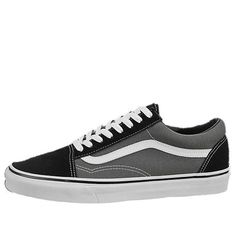 Vans Shoes Skate shoes 'Black Gray' VN000KW6HR0 (SNKR/Casual/Unisex) Vans Gray Skate Shoes For Sports, Vans Gray Skate Shoes With Rubber Sole, Vans Black Skate Shoes For Skateboarding, Vans Black Skate Shoes With Contrast Sole, Black Vans Sneakers For Skateboarding, Grey Vans, Vans Old Skool, Vans Shoes, Skate Shoes