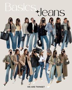 Our all time favourite jeans Classic Capsule Wardrobe, Capsule Outfits, Autumn Outfits, Complete Outfits, Sneakers Outfit, Striped Cardigan, Office Fashion, Denim Outfit, Favorite Jeans