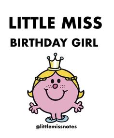 a pink cartoon character with a crown on its head and the words little miss knows every judge