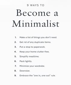 Minimalist Lifestyle Simple Living, Minimalist Lifestyle Inspiration, Minimalism Challenge, Minimalist Living Tips, Become A Minimalist, Becoming Minimalist, Minimal Life, Minimalist Inspiration, Simplify Life