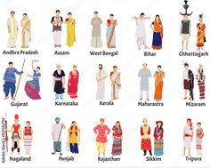 andra pradesh,assan, west bengal, bihar,gujrat,punjab,tripura and more! State Wise Costume India, West Bengal Traditional Dress, Madhya Pradesh Traditional Dress, Cultural Exhibition, Kids Craft Work, Ganpati Photo, Happy Raksha Bandhan Images, Bharatanatyam Poses