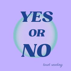 the words yes or no are in blue on a purple background