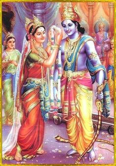 an image of lord rama and his wife