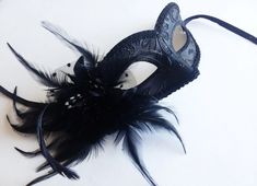 Peacock Mask, Masquerade Mask Black, Ball Masks, Elegant Face Mask, Masquerade Ball Masks, Black Masquerade Mask, Thank You Wishes, Ball Mask, Feather Mask