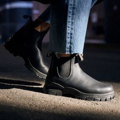 Black Lug Boots, Premium Leather Chelsea Boots, Women's Style 2240 Black Lug Boots, Leather Chelsea Boots Women, Blundstone Boots, Lug Boots, Chelsea Boots Women, Leather Chelsea Boots, Leather Conditioner, Boots Women, Lug Sole