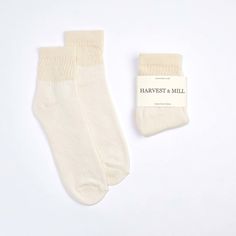 Women's Organic Cotton Socks Natural-White Ankle — Harvest & Mill | organic cotton clothing | grown & sewn in USA Eco Fashion Design, Organic Cotton Clothing, Small Women, Christmas 2022, Dye Free, Organic Clothing, Eco Fashion, Cotton Socks, Ankle Socks