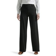 Elegance, comfort and style come together beautifully in this stretchable Comfort Waist A-Line Knit Pant from Lee. This pull-on pant features a high rise fit with slash front pockets and a comfort waistband that lays flat. An easy to wear piece that can be dressed up or down, this is a must-have pant for any wardrobe. Size: 12.  Color: Black.  Gender: female.  Age Group: adult. Best Work Pants, Pleather Pants, Ponte Pants, Twill Pants, Black Dress Pants, Cargo Pants Men, Slim Fit Pants, Tall Women, Women Pants Casual