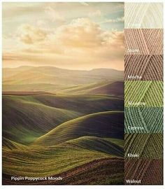 an image of the hills and valleys in different colors with text that reads, `