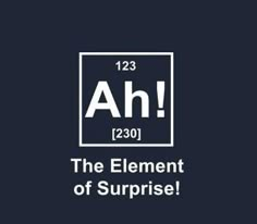 the element of surprise is shown in this graphic