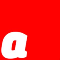 a red background with the word q in white letters on it and an image of a person's head